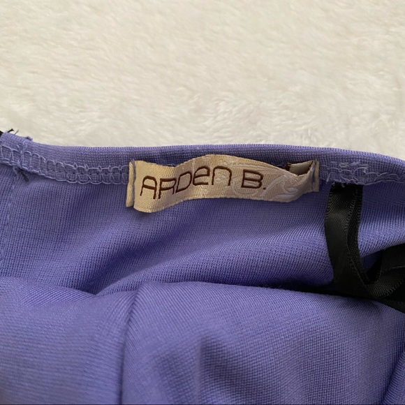 Arden B Peplum Bodycon Dress - Purple - Picture 4 of 5